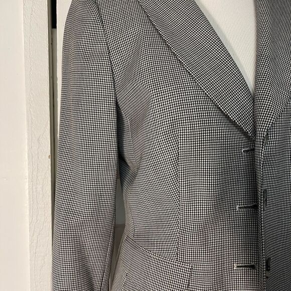 Houndstooth black wool blazer  - Picture 2 of 9